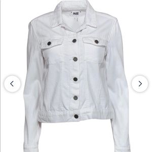 Paige - Relaxed Fit Stretchy white Denim Jacket